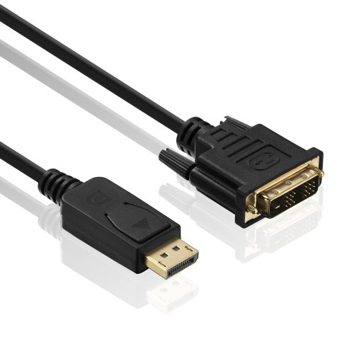 Wentronic DisplayPort Kabel (20 polig Stecker auf DVI 24+1 Stecker) 2 m - 4