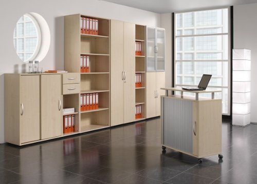 Gera Möbel S-382115-AH Querrollladenschrank Venedig, 80 x 40 x 86,5 cm, ahorn