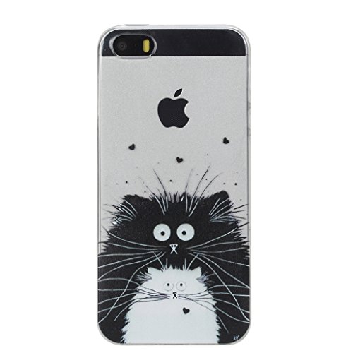 Funda iPhone 5 5S SE Silingsan Funda de Silicona TPU para iPhone 5 5S SE Carcasa Transparente Soft Clear Case Cover Funda Blanda Flexible Carcasa Delgado Ligero Caja Anti Rasgu os Anti Choque con Dise o Creativo - Gato Blanco y Negro Funda iPhone 5 5S SE Silingsan Funda de Silicona TPU para iPhone 5 5S SE Carcasa Transparente Soft Clear Case Cover Funda Blanda Flexible Carcasa Delgado Ligero Caja Anti Rasgu os Anti Choque con Dise o Creativo - Gato Blanco y Negro