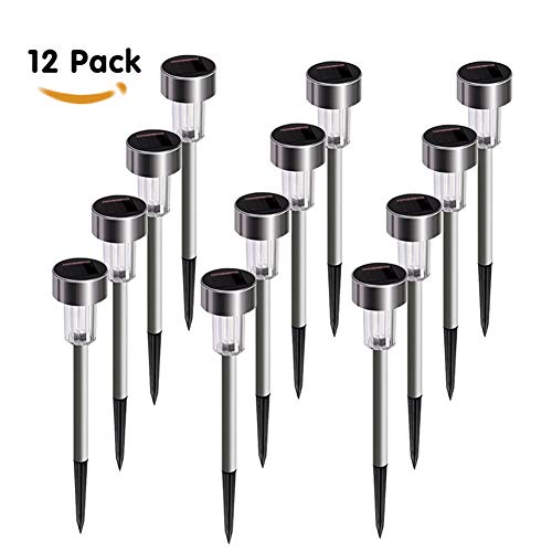 Preisvergleich Produktbild YFQH Solarlampen-Gartenleuchten im Freien Leuchtungen Wasserdichte Sonnenterrasse Kanal Lampen Landschaftsleuchten für, 12 Stück