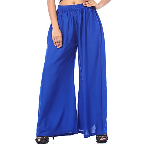 Angelfab New Womens Lifestyle Readymade Stylish Flared Plain Rayon Palazzo Pants (All Colours Available) RS.529 (72.00% Off) - Amazon