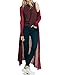 365-Shopping Women's See Through Long Cardigan Asian XL Wine Red