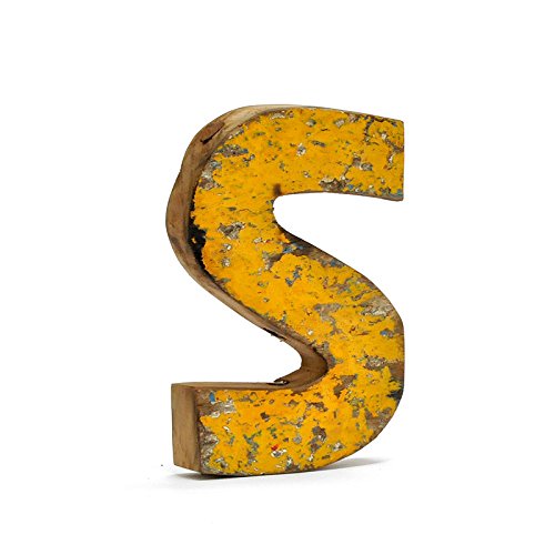 Letra S de madera reciclada - Fantastik