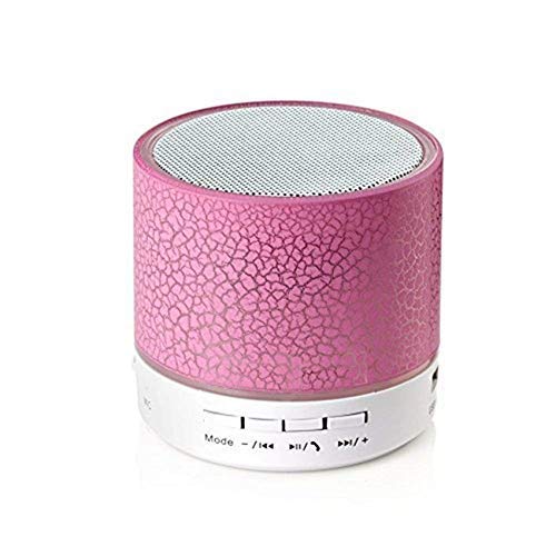 Altavoz Bluetooth Portátil Altavoces,Con Radio FM Micrófono Puerto USB AUX Para iPhone Android Smartphone Tablet PC Ordenador MicroSD U disco y Dispositivos Bluetooth de Audio(Rosa)
