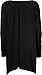 Plus Size Womens Plain Long Sleeve Hanky Hem Ladies Knitted Swing Top - Black - 16-18