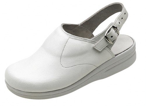 Preisvergleich Produktbild Weeger-rutschfester Küchenclog weiß Gr. 38