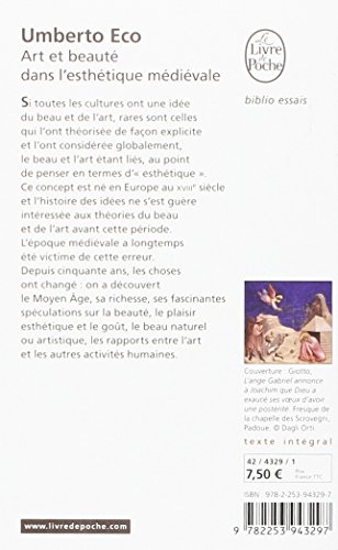 Livres Couvertures de Art et beauté dans l'esthétique médiévale