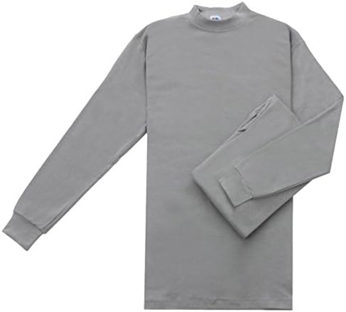 Happiness Entrance H&amp;E Men's Mock Turtleneck Winter Stretchy Thermal Underwear Set Light Gray L