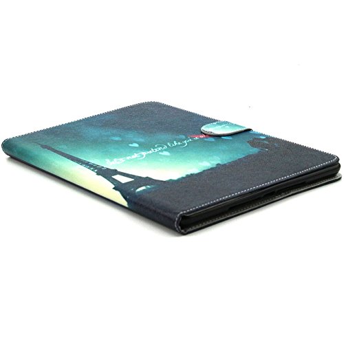 iPad Air Hülle, DEENOR PU Leder Abdeckung Stand Flip Schutzhülle Hülle für Apple iPad Air iPad 5. (Night tower) - 3