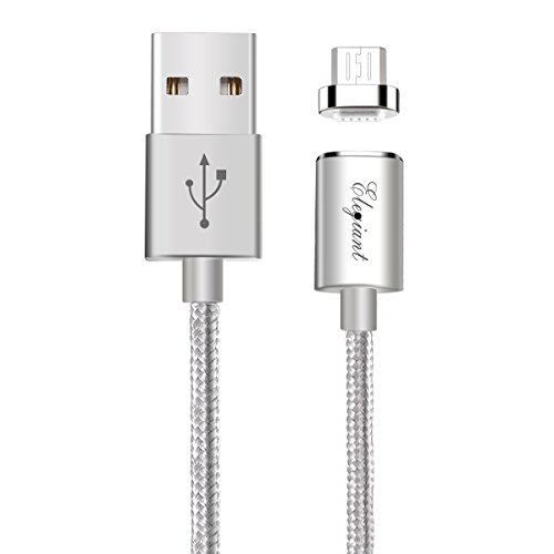 Magnetische USB Ladekabel Datenkabel, ELEGIANT verbesserte Version 1.2M Micro USB 2.0 Magnet Ladekabel Kabel Charger Lade Kabel Netzteil Adapter High Speed Sync und Schnellladekern mit LED Statusanzeige für Android Smart Handys Tablets Samsung galaxy NOTE 5 LG G4, G3, G2, Motorola Nexus 6 SONY Xperia Z3.Z2 usw (Nicht für Samsung GALAXY S6, S6 edge, S6 edge+, S7, Galaxy S7 Edge, Type C) - 9