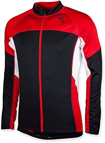 Rogelli Boys Shirt Long-Sleeved Recco Black Schwarz/Rot/Weiß Size:11 years