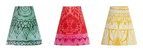 Candle Lights / Lampenschirme für Weingläser / Deko-Lampenschirme / Lampe / Teelicht / Lampshades / Lampenschirm-Set „Lorna“ Tischdeko, 3-teilig - 2