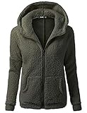 iHENGH Neujahrs Karnevalsaktion Damen Winter Jacke Dicker Warm Bequem Slim Parka Mantel Lässig Mode Frauen Mit Kapuze Pullover Wolle Reißverschluss Baumwollmantel Outwear