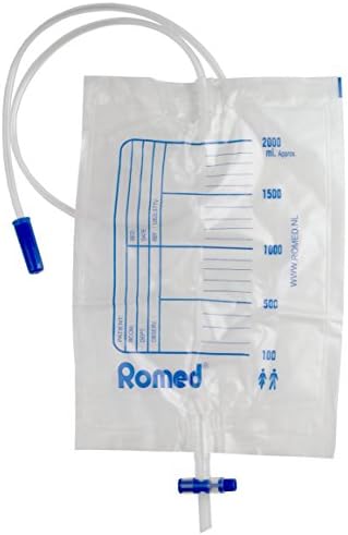 Urine Bag 2.0&nbsp;Litre with Valve and T Drain Single Sterile CE Romed UB2LSTTV