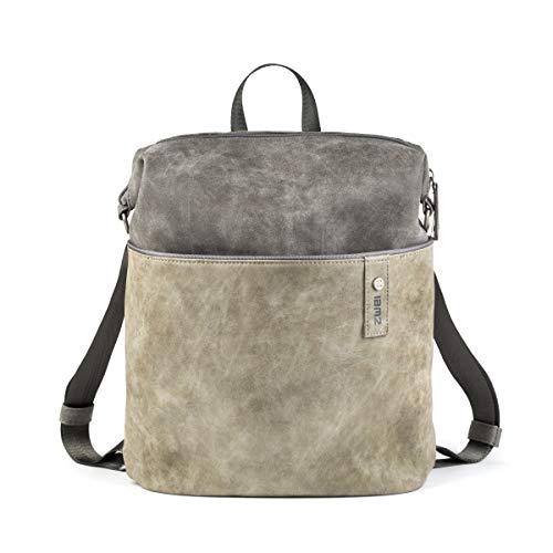 Preisvergleich Produktbild zwei Jana JR14 Rucksack / Umhängetasche 34 cm, Hemp (Grau)