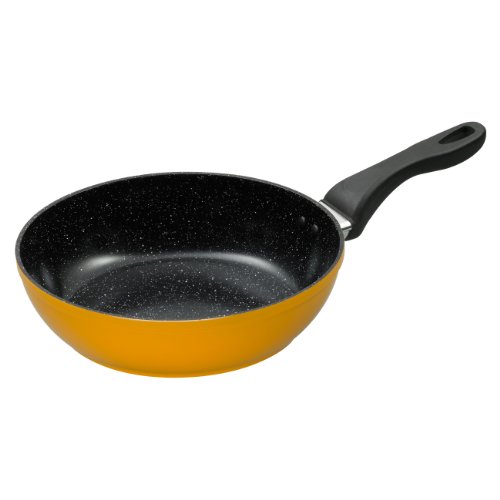 King P1248O Bratpfanne Alu geschmiedet hoch 28 cm, Keramikbeschichtung, orange