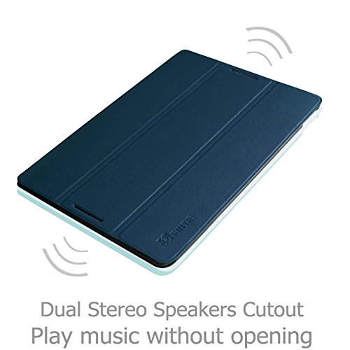 Fintie Lenovo A10-70 SmartShell Hülle Case Tasche Etui – Ultra Slim Superleicht Ständer Schutzhülle Cover für Lenovo IdeaTab A10-70 25,7 cm (10,1 Zoll) Tablet, Marineblau - 7