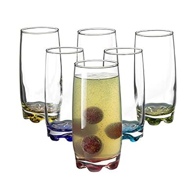 Ella Bonna Home Ensemble de 6 Verres à Boire de qualité supérieure, colorés, décoratifs, pour Boissons Non alcoolisées, Eau, Boissons, sans Plomb, verrerie décorative (Boisson 1)
