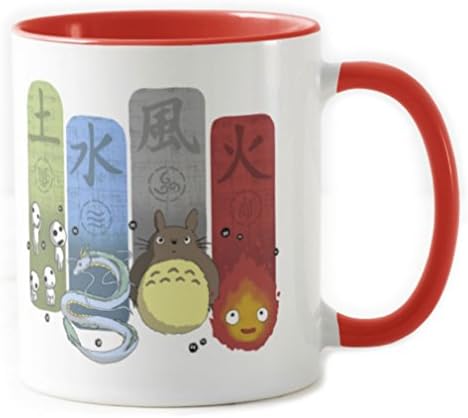 208-taza Elemental Charms (Ideas C. P.) red