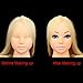 Anself Cosmetology Training Head Model Face Makeup Long Hair False Eyelash Extension Makeup Practice