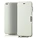 Produktbild Echtleder Flip Case Tasche für Apple iPhone 6 Plus / 6S Plus (5,5") Original iCareR Schutzhülle | Mit Magnetverschluss Standfunktion Kartenfach Weiß