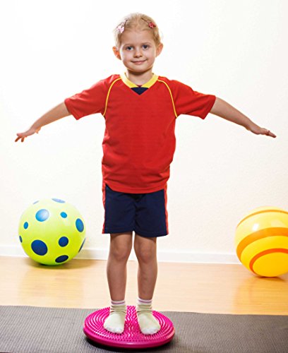 Ballsitzkissen inkl. Pumpe in verschiedenen Formen / Farben – hochwertiges PVC-Material – erhätlich mit / ohne Noppen. Ideal Sitzkissen / Balancekissen / Gleichgewichtkissen / Bürokissen / Noppenkissen - 5