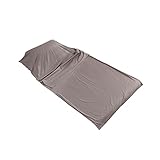Artículos Esenciales para Camping- Reduce la necesidad de lavar tu saco de dormir tan a menudo, también puede usarse como un saco de dormir en el clima más cálido.