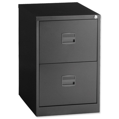 Trexus By Bisley 2 Drawer Foolscap Filing Cabinet - Black
