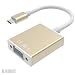 Produktbild O rechts Typ C (usb-c) zu VGA Adapter, USB 3.1 1080P unterstützt für Apple MacBook und Google Chromebook Pixel/Dell XPS 13/Yoga 900/Asus Zen AIO/Lumia 950/950 X L
