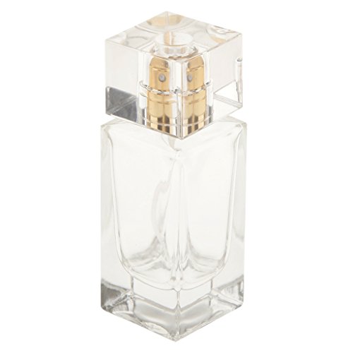 Preisvergleich Produktbild 50ml Leeren Parfüm Sprühflasche Rechteck Zerstäuber Nachfüllbar Reise Geschenk