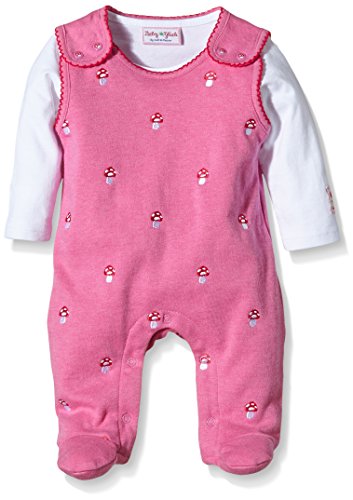 SALT AND PEPPER Baby Girls Crew Neck Long Sleeve Footies -  Pink - 3-6 Months