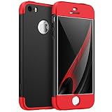 iPhone 7 funda,iPhone 7 cover,MUTOUREN Diseño exclusivo PC 3 conjuntos Asamblea funda 360°Protect your phone [Ultra-Delgado] [Ligera] Anti-rasguños Estuche para Case iPhone 7 4.7 - Rojo y negro