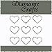 9 Clear Diamante Hearts Vajazzle Rhinestone Gems - created exclusively for Diamante Crafts