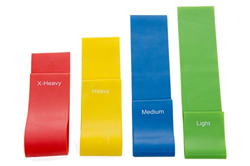 love your shape Gymnastikbänder 4-teiliges Set | elastische Bänder für Yoga, Pilates, Reha-Sport | Fitnessband Set Kraftsport | praktische Sportbänder, Physio-Bänder - 2