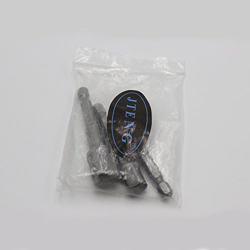 JTENG Adapter Sechskant auf1/4″, /1/2″, /3/8″ Vierkant Bohrfutter Adapter mit 4 kant Antriebmit, nuss adapter 3 teilig. - 7