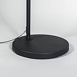 QAZQA Modern Bogenleuchte/Bogenlampe / Lampe/Leuchte Arc schwarz mit schwarzem Stoffschirm/Innenbeleuchtung / Wohnzimmer/Schlafzimmer Metall/Textil / Rund LED geeignet E27 Max. 1 x 20 Watt - 9