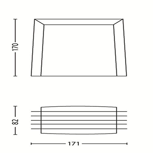 Philips myGarden Wandaussenleuchte Shades, 15W energiesparend, anthrazit, 171829316 - 6