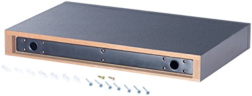 Carlo Milano Wandregal mit versteckter Schublade, 40 x 5 x 25 cm, schwarz - 6