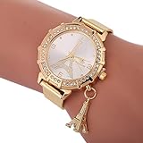 Hswt Armbanduhren Damen Beobachten Damenuhr Quarzuhr Mode Diamant Zubehör ansehen Anhänger Freizeit Mode zu sehen,B