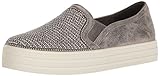 Colour: Grey Skechers Damen Double Up - Shiny Dancer Slip On Sneaker, Grau (Pewter), 38 EU