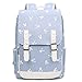 Produktbild Canvas Damen College Schultasche Vintage Mädchen Rucksack Teenager Schule Schulrucksäcke 14 Zoll Laptop für Frauen Lila