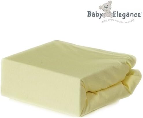 Baby Elegance® 100% Pure Cotton Flannelette Moses Crib Cridle Fitted Sheet - Lemon