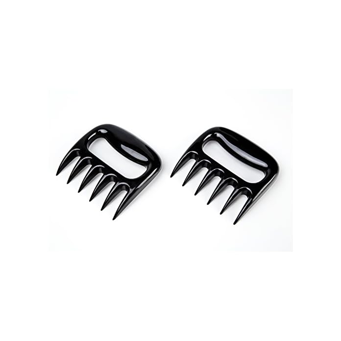 Das Basic Bbq Claws Fleischkrallen Fleischgabel 2er Set Aus Gummi Fr Bbq Party Picknick Schwarz