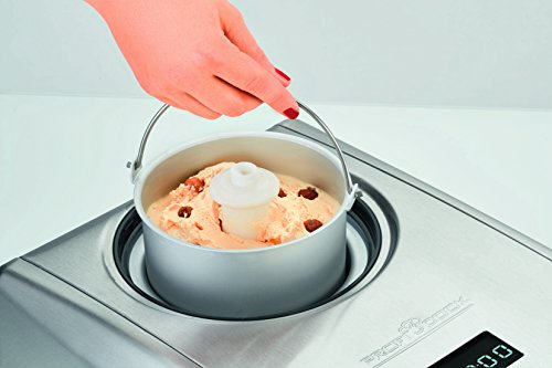 ProfiCook PC-ICM 1091 Eismaschine 3in1 für Speiseeis, Frozen Joghurt und Sorbet, Kompressor-Kühlung, LCD-Display, für bis zu 1,5 L Speiseeis, Edelstahl - 5