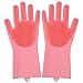 Produktbild JLKPBX Autowaschstaub geeignet für Handschuhe Magie langlebig geeignet für 1 Paar Küchenhandschuhe Upgrade verwenden breite 2 in 1 Wiederverwendung11.5x32.5cm rosa