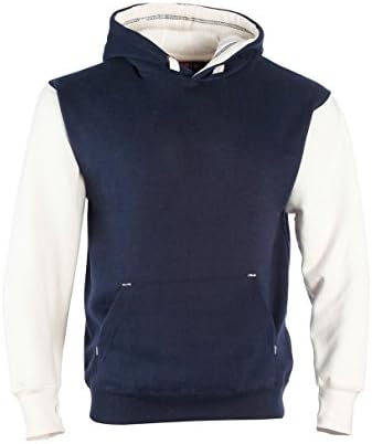 Cotton Ridge Premium Blue Cream Boys Men Girls Ladies Hoodie with Thumb Holes (X-Small)