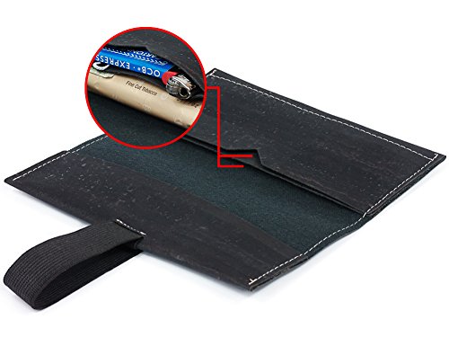 SIMARU Tabaktasche Drehertasche aus stabilem Kork, ideal für deinen Drehtabak / Tabak, Tabakbeutel bzw. Tasche in vielen Farben erhältlich, Tabaketui für Herren und Damen - 5