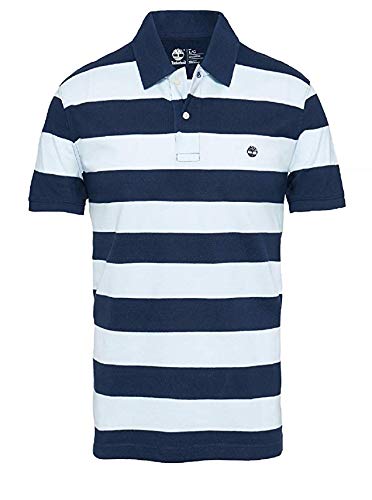 Preisvergleich Produktbild Timberland Men's Millers River Stripe Pique Polo (2XL, Ballad Blue)