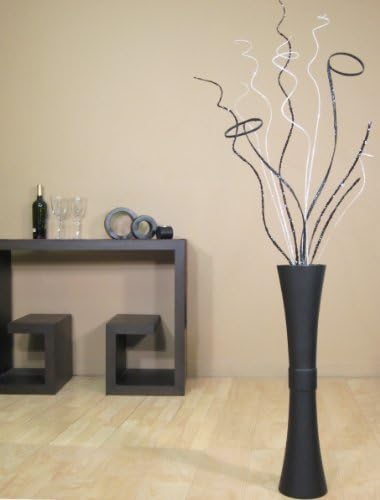 Green Floral Crafts 27 in. Black Trumpet Vase &amp; Silver Glitz by Green Floral Crafts