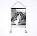 SD&EY Nordic Decoration Background Wall Hanging Cloth Cat Pattern Tapestry Cotton Linen Cat Cover Cloth,B